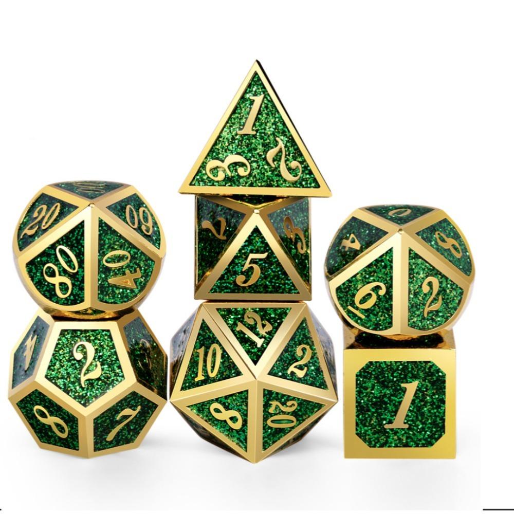 DND Dice Set, Dungeons and Dragons Dice with D20 Metal Dice Set for D and D Dice or RPG Role Playing MTG Tabletop Board Games, Shadowrun Pathfinder