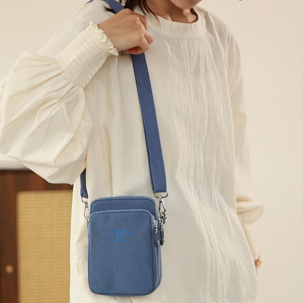 Multi-layer Nylon Shoulder Bag Korean Style Messenger Bags Portable Canvas Crossbody Bag  Outdoor