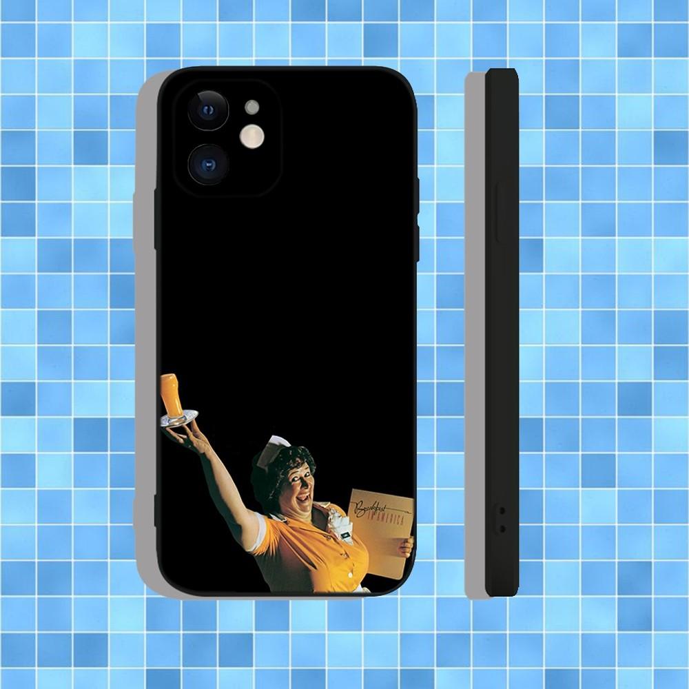 Supertramp Breakfast In America Phone Case For iPhone 16,15,14,13,12,11,Pro,Max,Plus,X,XS,XR,SE,8,7,Mini Silicone Black Case