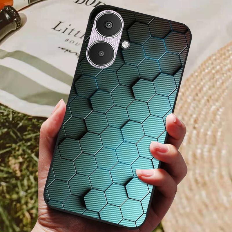 For Xiaomi Redmi 13C 5G Case Redmi13C Cool Painted Silicone TPU Soft Cover for Xiaomi Redmi 13C 5G Cases Black Protective Shells