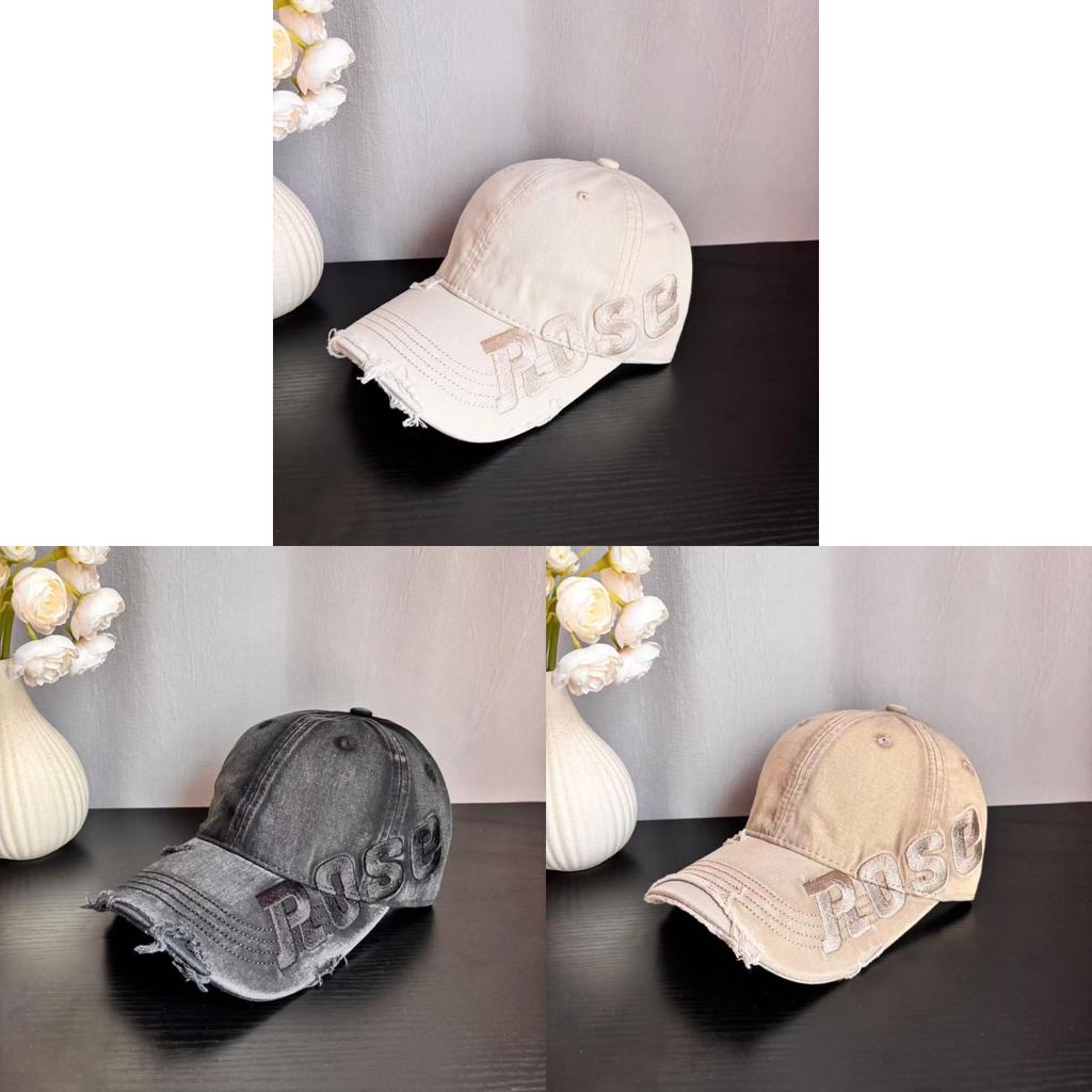 Vintage Style Pink Baseball Cap With Embroidered Letters For Casual Men Women