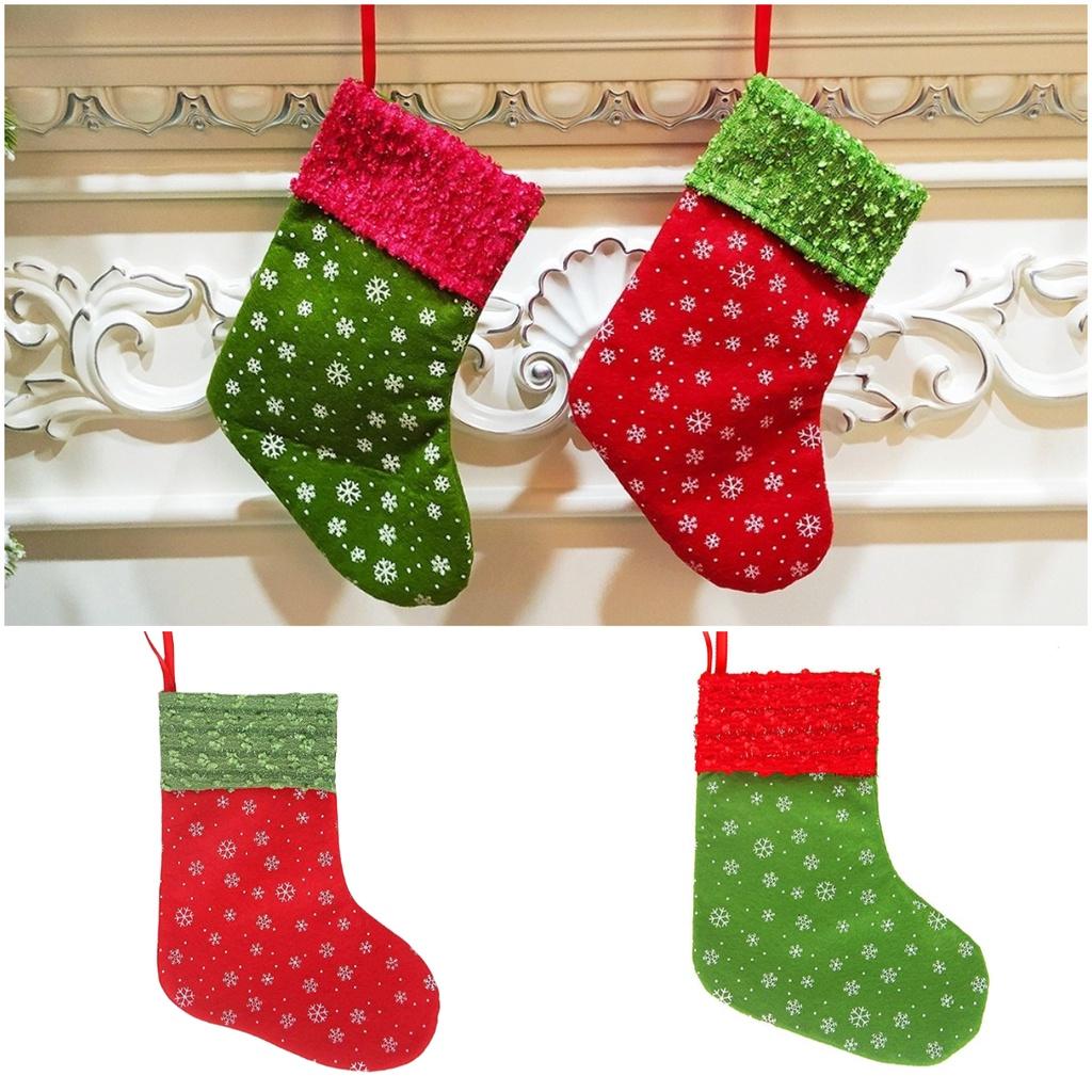 Stockings Christmas Small Gifts Bag Fireplace Decoration Holiday Festival Party