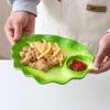 Ceramic Cabbage Dumpling Plate with Vinegar Dish
