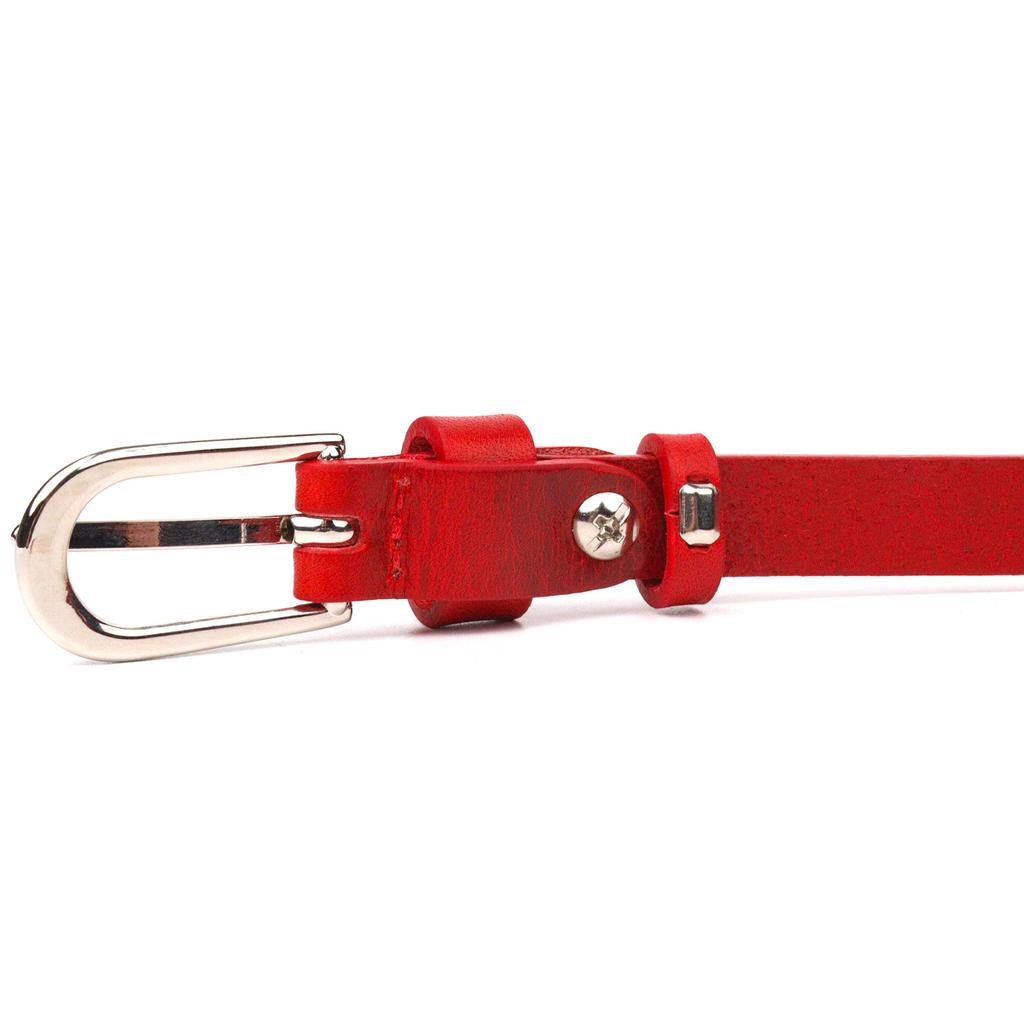 Ceinture en cuir femme brillante GRANDE PELLE Leather Belt 21439 Rouge