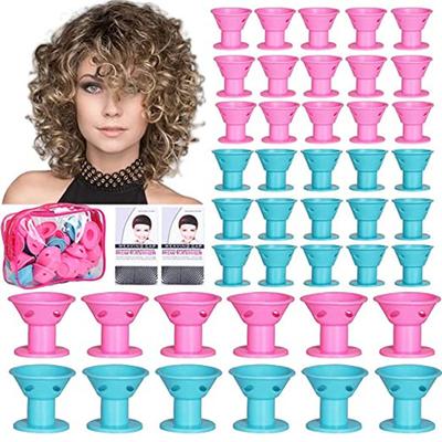 10Pcs Weiche Gummi Silikon Heatless Lockenwickler Twist Lockenwickler Clips Keine Hitze Haar Locken DIY Haar Styling Werkzeuge für Mädchen