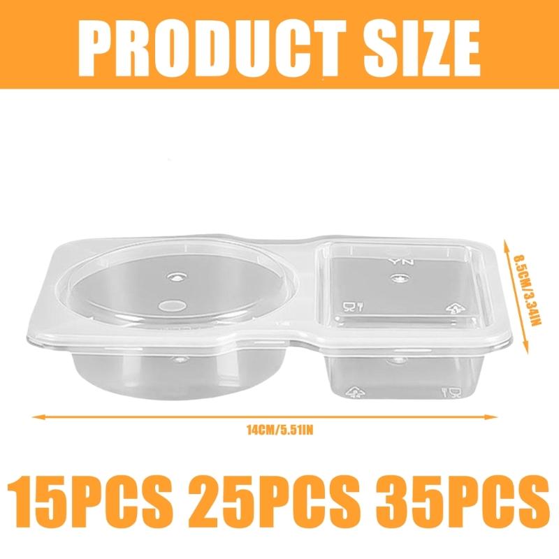 Small Food Container Sauce Box Sauce Container Sauce Dips Holders Seasoning Box Snacks Container Suitable for Sauce