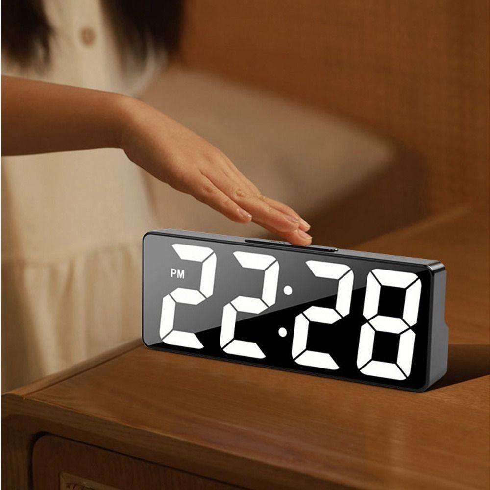 2 Levels Brightness Electronic Table Clock Temperature/Date Display Sleep Timer  Bedroom