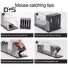 Humane Mouse Trap Indoor 9.9 Inches Live Mouse Traps No Pinched Tails Reusable Rat Trap with Handle for Capturing Mice Alive