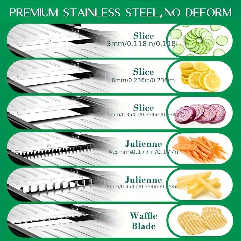 1pc, Kitchen Slicer, Stainless Steel Vegetable Slicer,Adjustable Thickness Food Mandoline Slicer for Potato Vegetable Onion,Multifunctional Vegetable