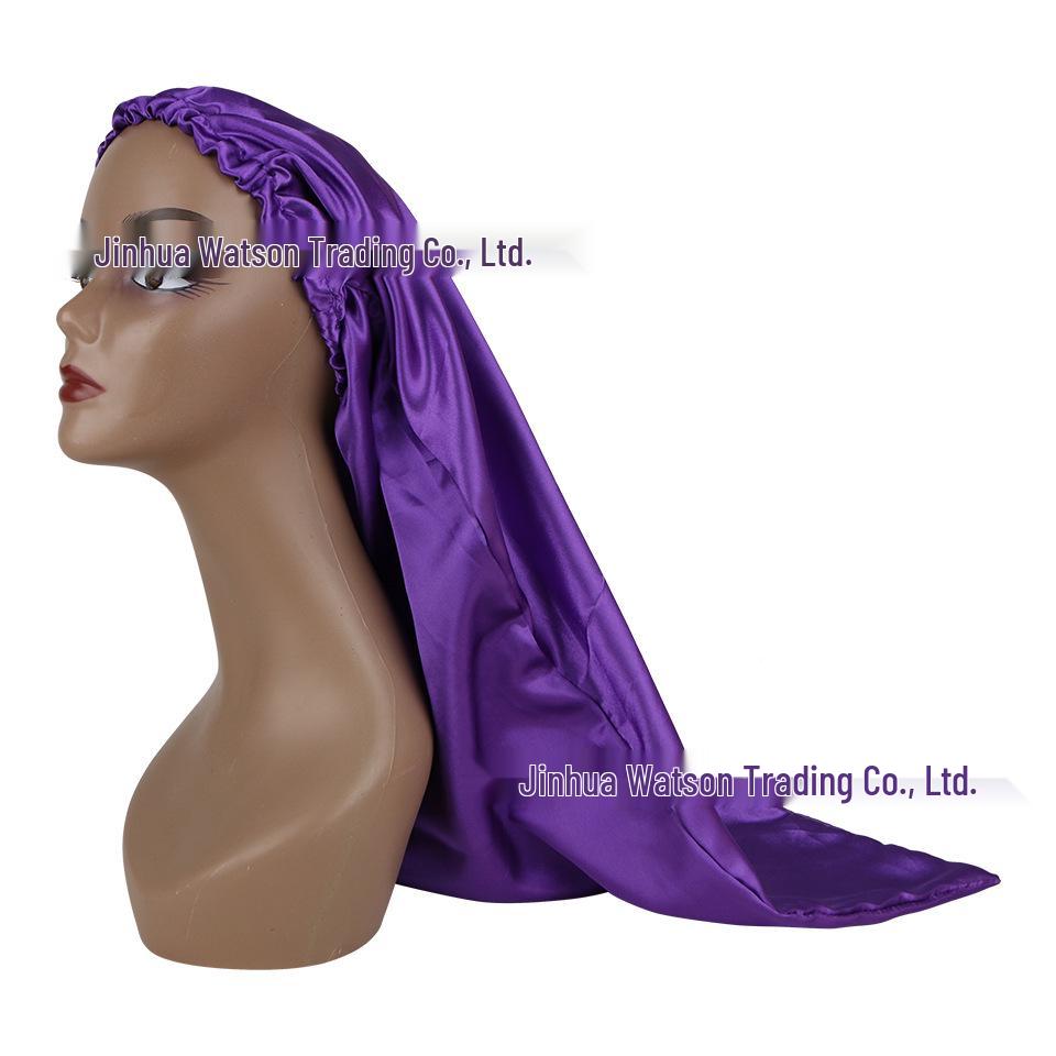 

Custom Logo Satin Sleep Cap for Long Hair фиолетовый