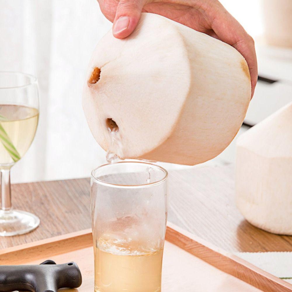 Stainless Steel Coconut Opener Plastic Handle Coconut Opening Tool Easy and Fast Cooking