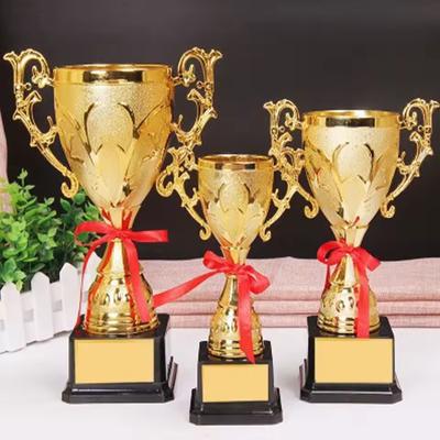 Gold Plastic Reward Trophy Cup School Competition Game Gold Prize Cup Children Early Educational Soccer Medals Winner Award Gift
