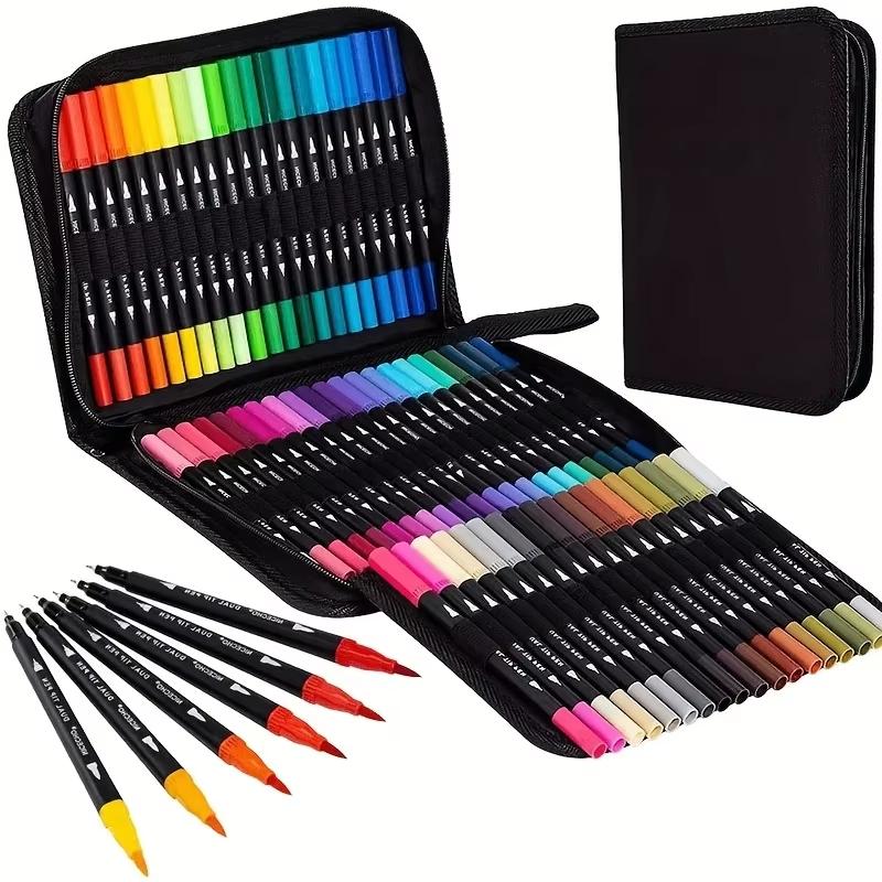 Vibrant Double-Ended Watercolor Markers – Art Set for Drawing & Crafts, Durable Plastic Bodies, Christmas Gift