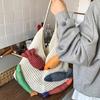 Yogodlns New Fish Cute Crochet Tote Bag Large Capacity Casual Woven Shoulder Bag Multicolor Handmade Knitted Bag