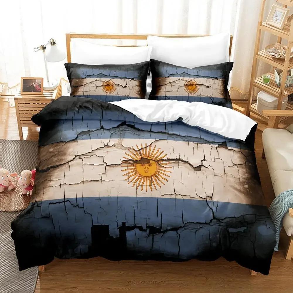 Argentina Flag Bedding Set Single Twin Full Queen King Size Bed Set Adult Kid Bedroom Duvetcover Sets 3D Print Bed Sheet Set