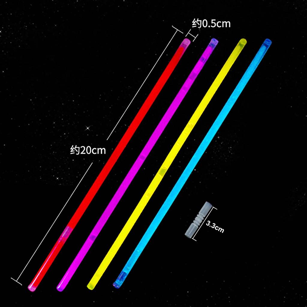 200 Disposable Blue Glow 20cm Glow Sticks with Extension Perfect for Summer School Cultural Fireworks and Nightlife Sticks, Slim, Long, Glow-Up