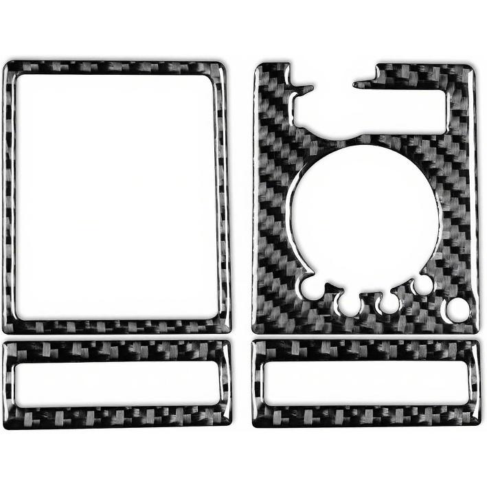 Carbon Fiber Headlight Switch and Air Vent Trim for Dodge RAM 1500 2500 3500 2013-2018,Dashboard Light Control Panel & AC Outlet Frame Sticker