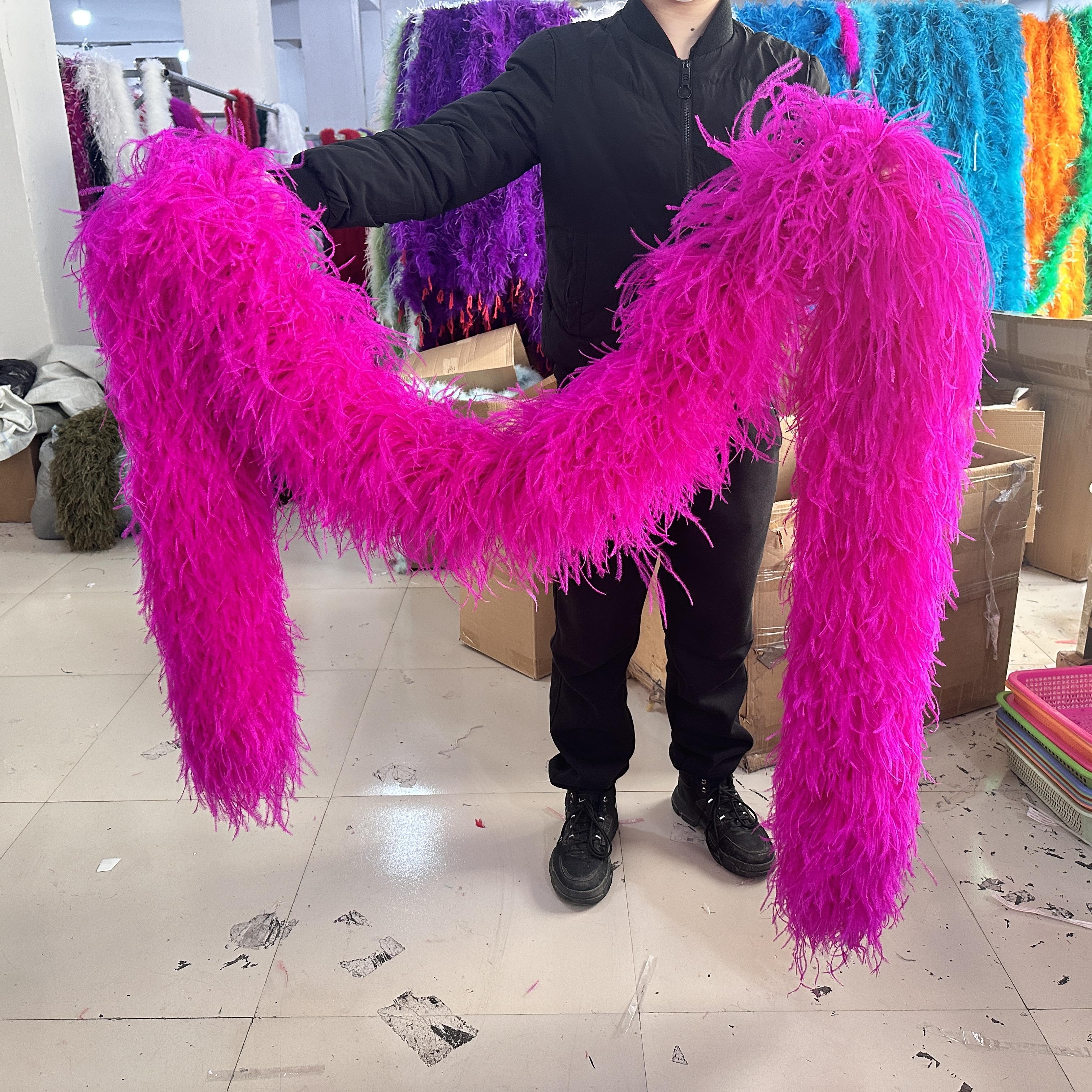 DIY 8Ply Blue Fluffy Ostrich Feather