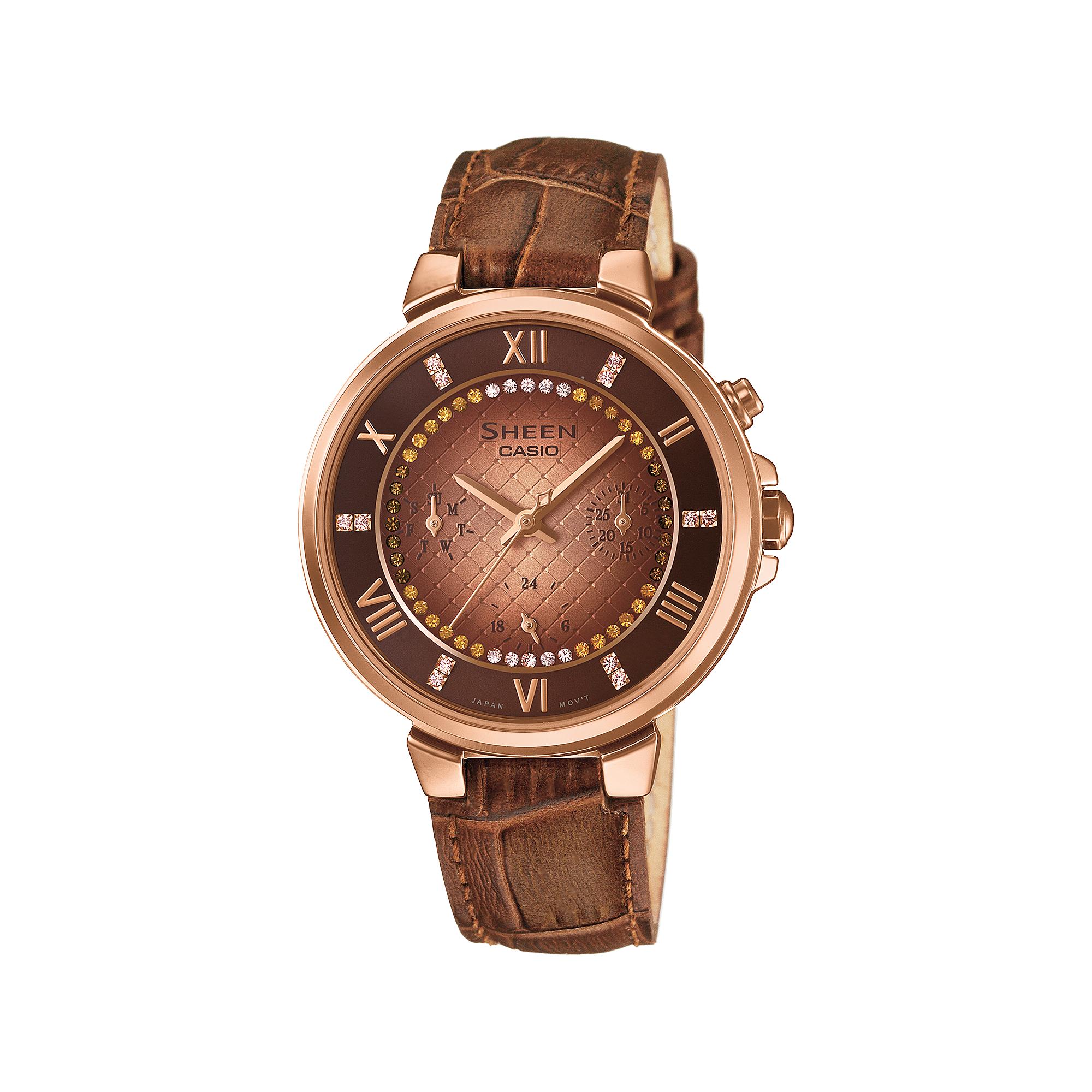

Casio Men s Analog Quartz Watch SHE-3041PGL-5A коричневый