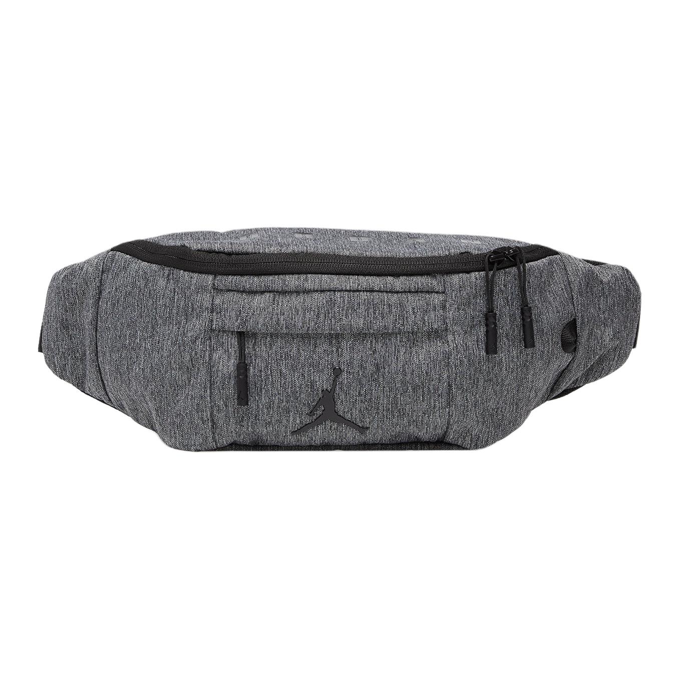 Jordan Logo Zipper Closure Polyester Waist Bag Unisex Waist Bag Gray 9A0092GEH Gray
