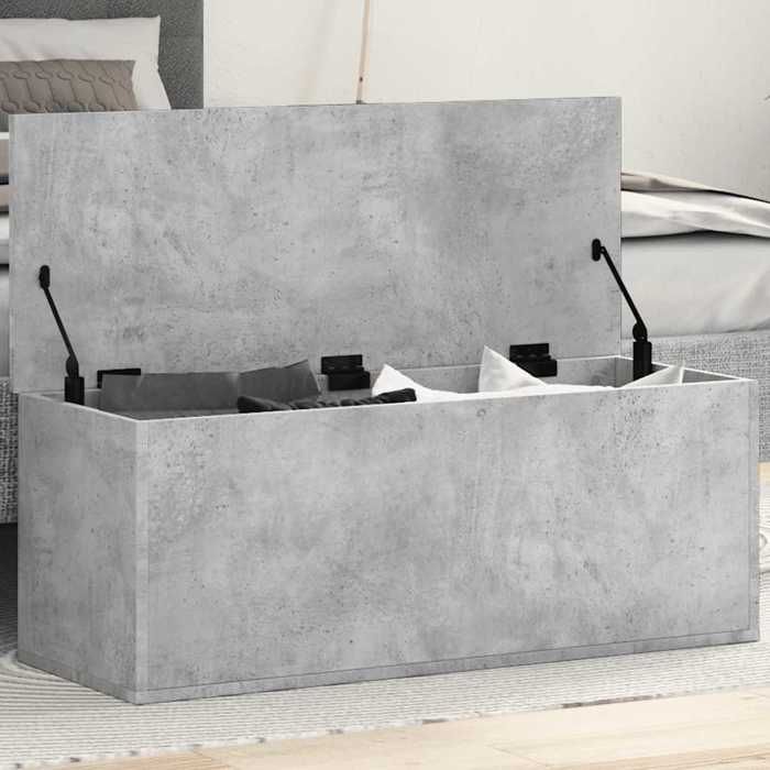 VidaXL Storage Box Concrete Grey 90x35x35 Cm Engineered Wood, Blanket Box, Storage Trunk, Box of 840684
