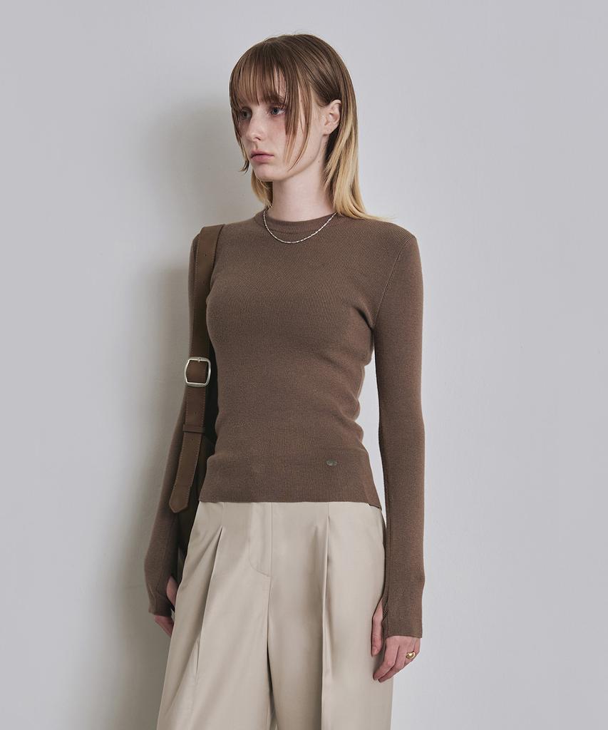 Keoseuteomeokeullagumeon Slim Round Ribbed Knit 6 Color Cowkt003