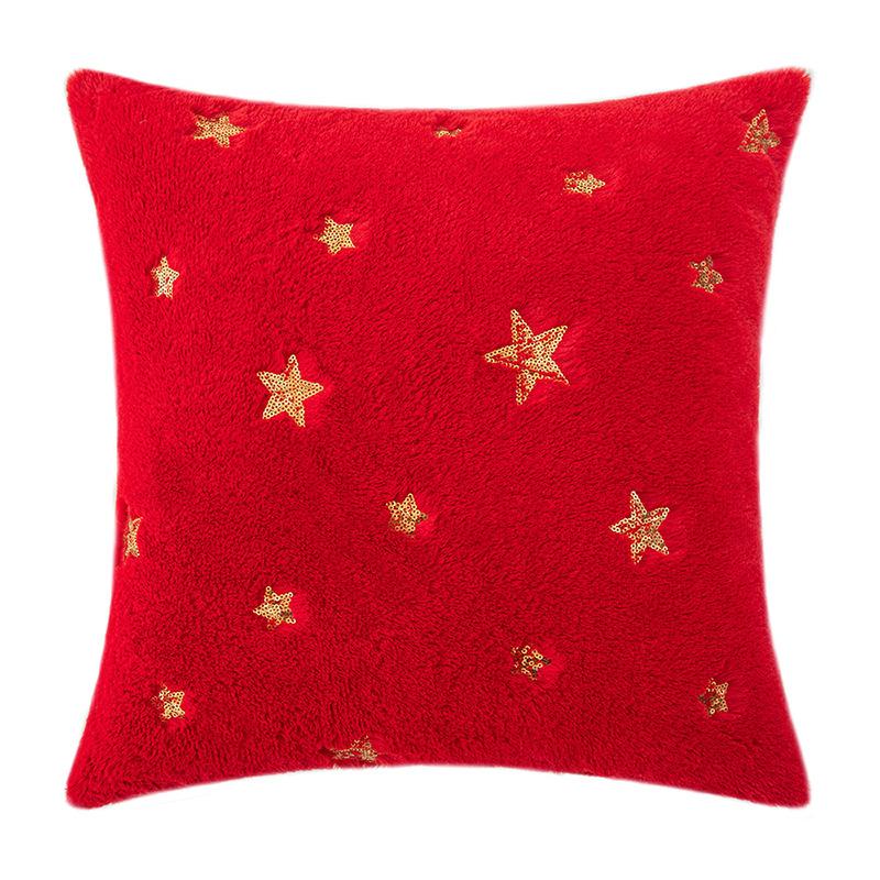 New Plush Sequins Star Pillow Valentine's Day Ins Embroidered Bunny Feather Sofa Pillow Living Room Sofa Pillow Cover