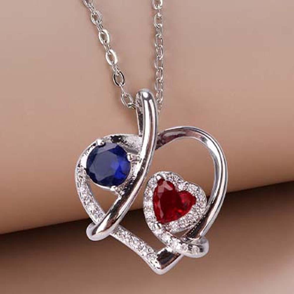 Rhinestone Heart Rose Necklace Neck Accessories Valentine's Day Clavicle Chain  Engagement