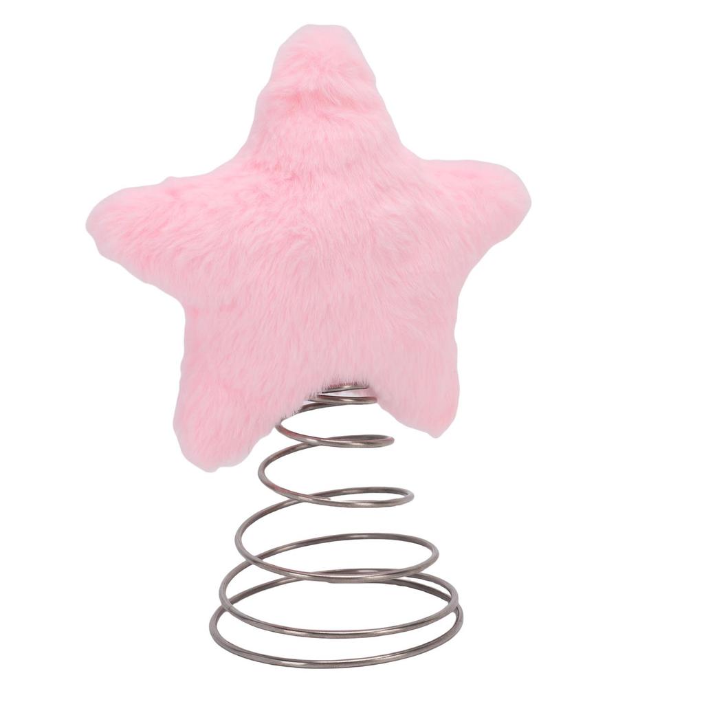 Xmas Tree Topper Adorable Plush Treetop Star for Xmas Party Desktop Home Decoration