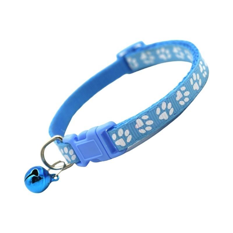 Fashion Cats Accessory Collar with Bells Bright Color Lovely Print Cats Neck Collar For Outdoor Walking Training Use