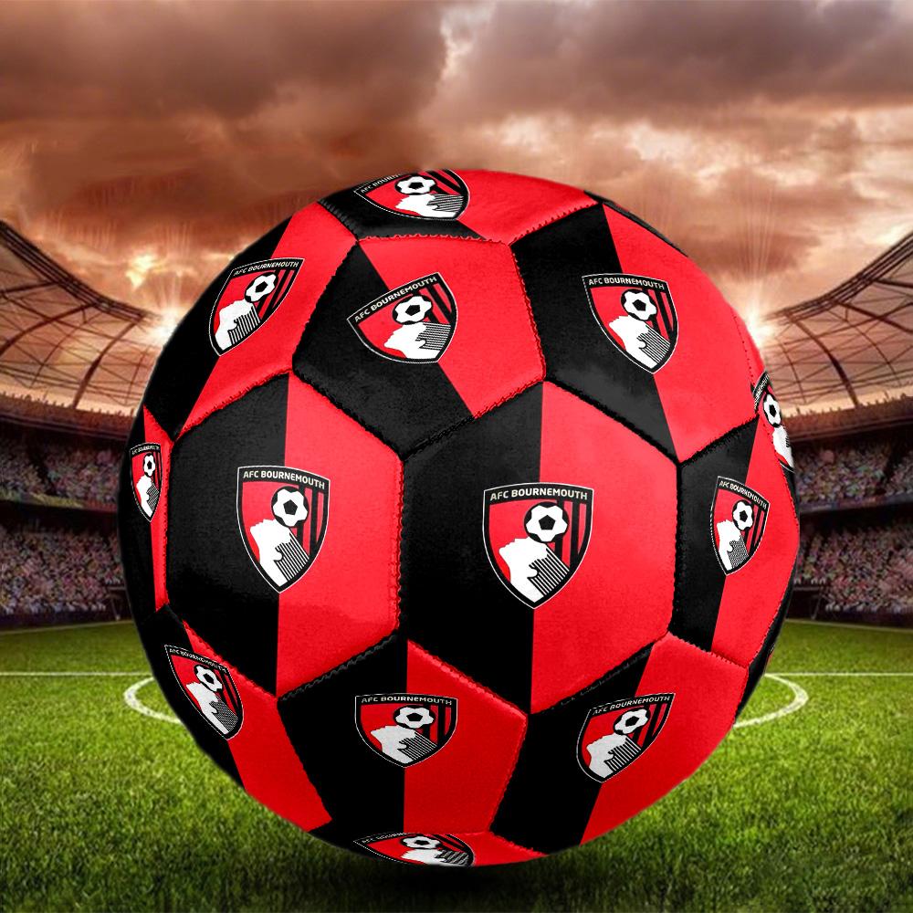 AFC Bournemouth Indoor Soccer Ball Size 5 Colorful All Ages Machine Stitched PVC Competition Ready Durable High-Bounce