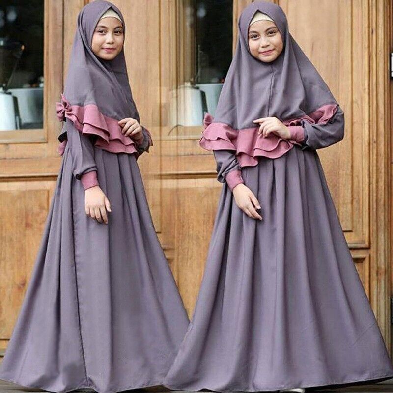 Set Completo Bambino Musulmano: Abaya A Maniche Lunghe E Pantaloni, Costume Nazionale Arabo Con Ricami Oro