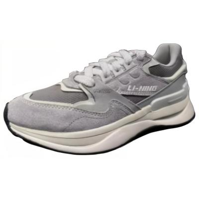 Li Ning 001 Original V2 Dikke Zool Hoogteverhogend Schokabsorberend Slijtvast Lage Top Casual Schoenen Heren sneaker Grijs AGCU061-4