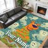 Crystal Velvet Rug Custom Name Text, Soft Non Slip Floor Mat Home DecorScooby-Doo