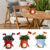 M-Modern-Inverted Girl Flower Pot Flower Pot Indoor Outdoor Succulent Plant Container Home Balcony Garden Dress Up