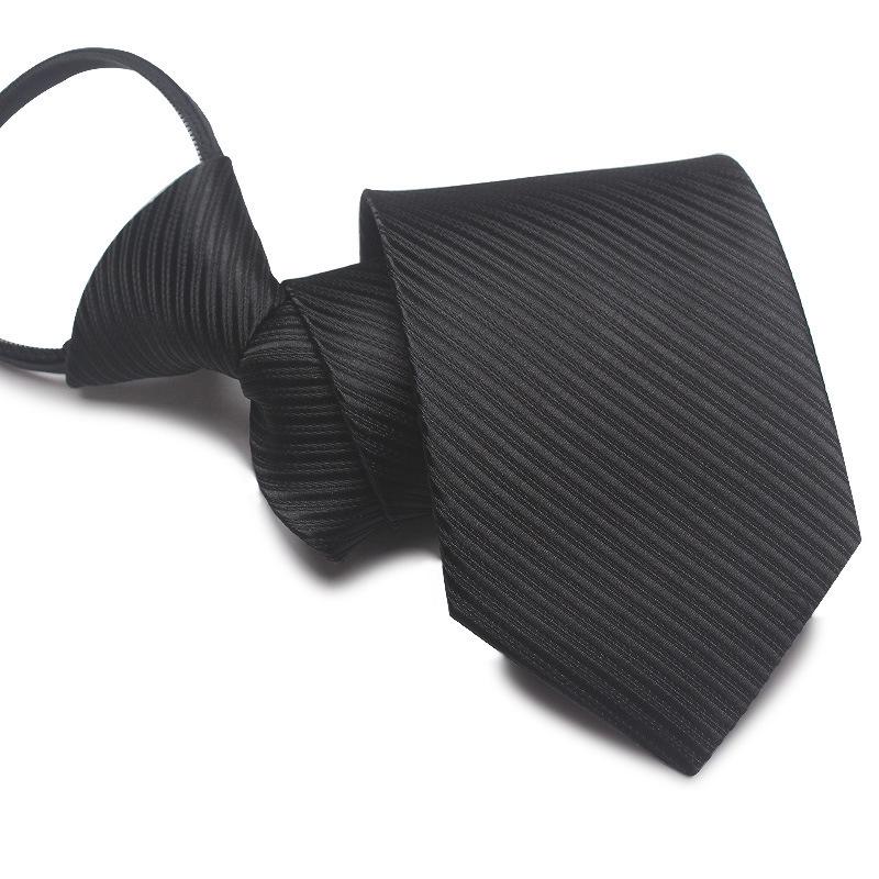 Men's 8cm No-Knot Zipper Tie - Easy-Pull Business Formal Tie