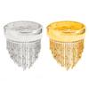 Trendy Geometric Metal Bead Bracelet with Stylish Tassels Details Dangling Charm Handchain For Daily Wear