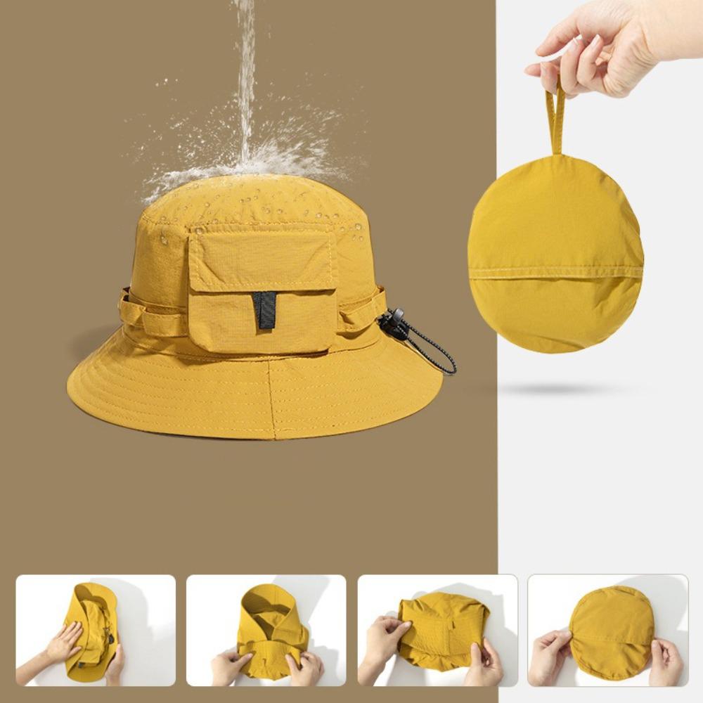 

Trendy Bucket Hat Anti-Sun Beach Hat New Fishing Cap Outdoor Sports темно-синього кольору