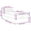 VidaXL Cadre de lit ottoman et matelas gris foncé 90x200 cm velours, cadre de lit, cadre de lit rembourré, cadre de lit 3311820