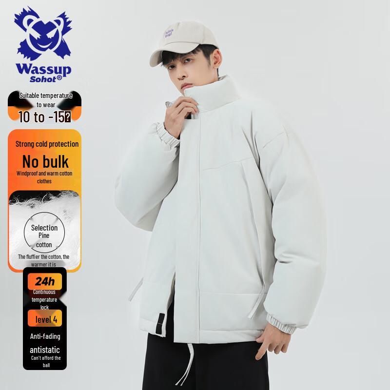 Вассап Sohot Мужская ветрозащитная теплая хлопковая куртка M