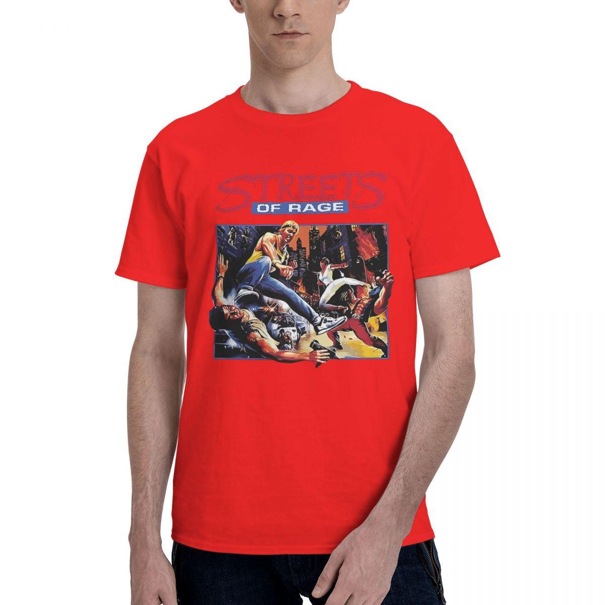 Streets Of Rage 100% Хлопок Повседневные Дышащие Удобные Манга Мужские Футболки Мужская Рубашка S