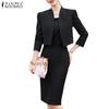 ZANZEA Set de costum rochie și cardigane casual pentru femei
