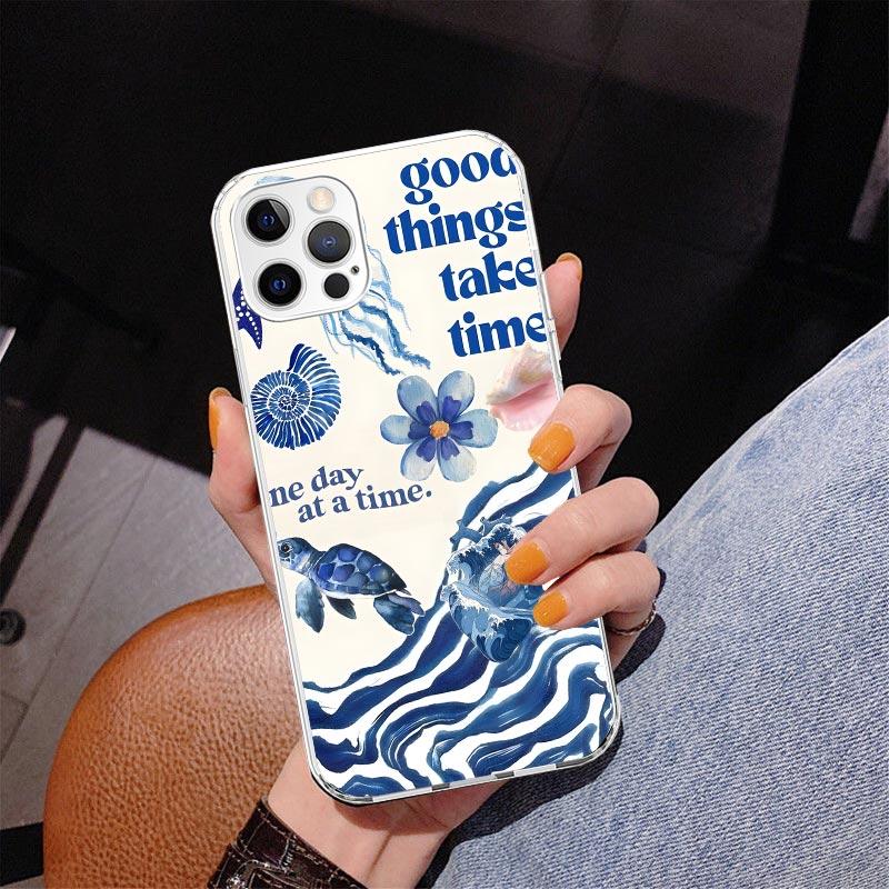 Ocean Starfish Sea Turtle Shark Phone Case For iPhone 13 12 Mini 11 Pro Max XS XR X SE 7 8 Plus 5S 5 6S 6 Gift Print Cover Funda