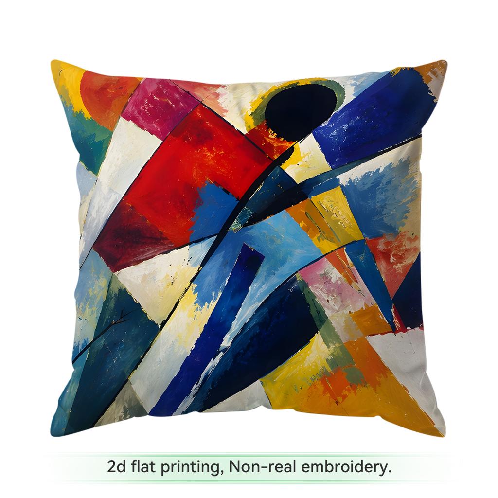 1pcs Abstract Art Colors Cushions Pillowcase Polyester Cushion Cover Throw Pillow Pillowcover Home Car Sofa Decor