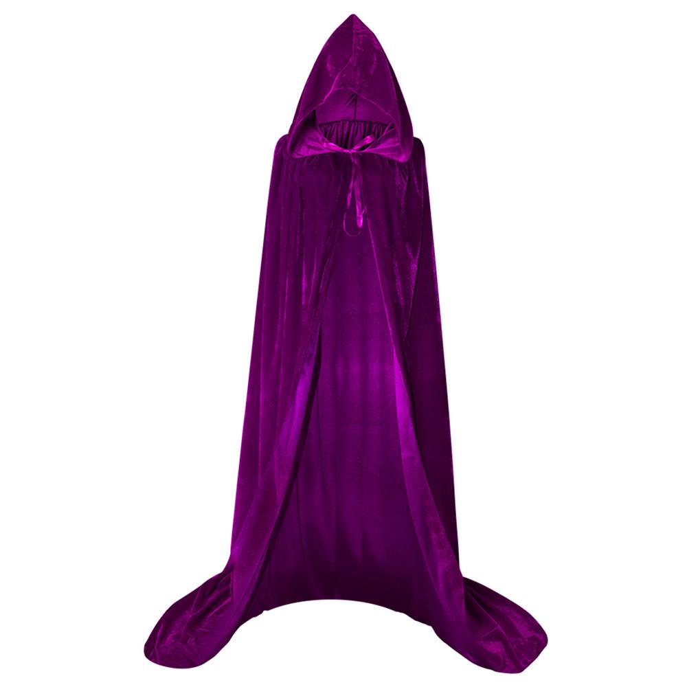 

Adult Children Cosplay Costumes Velvet Long Cloak Witches Wizards Stage Performance Cape Poncho Unisex Carnival Halloween Suits XL синий