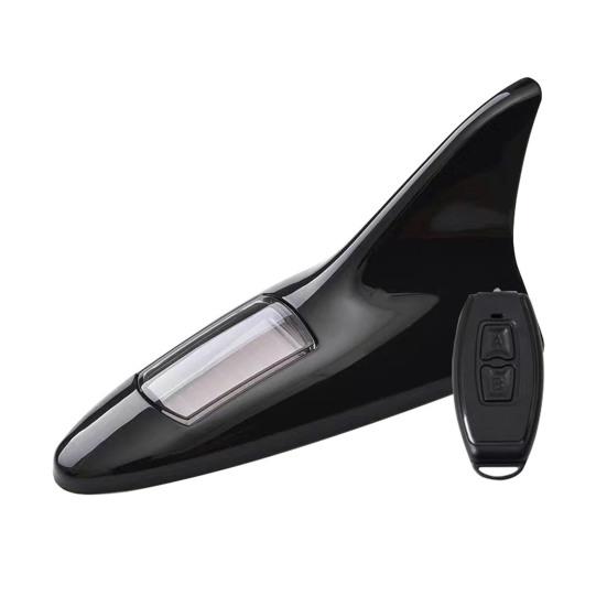Solar Shark Fins Antenna Light for Car Roof Top LED Warning Lamp with Magnetic Mount Waterproof Auto Tail Decorative Night Safety Light for Cars