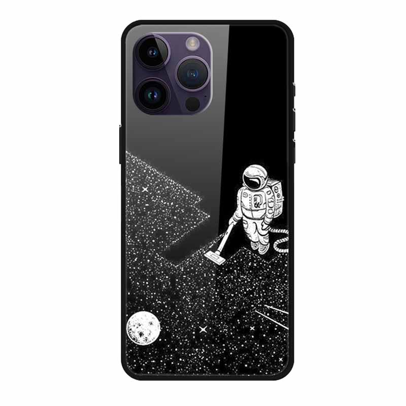 Glass Back Cover For iphone 16 Pro Max Phone Case 16Pro Max Hard Tempered Glass Case For iphone 15 Pro Max Case Soft TPU Bumper iPhone 16 Pro