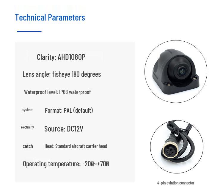 HD 360° Panoramic Dashcam for Cars, Trucks, Fire Engines, and Buses with AI Reversing Camera