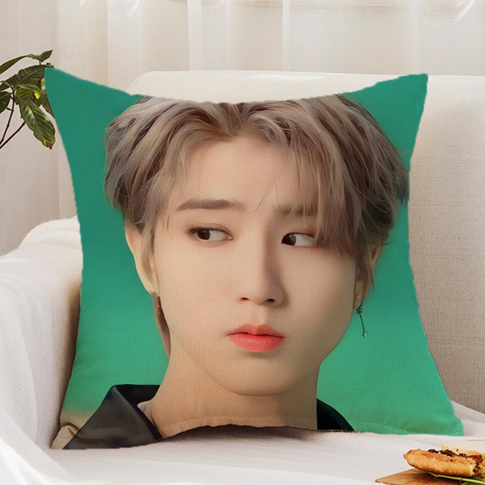 Singer HHan JJisung Boy Cushion Cover Premium Comfort Reversible Pillow Cover  Dual  Use Design for Home  Car