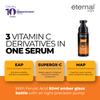 Eternal Bright Vitamin C Serum | Stabilised 20% Vitamin C | Skin Brightening, Dark Spots & Anti-Aging | Air Tight Pump | All Skin Types | 50ml